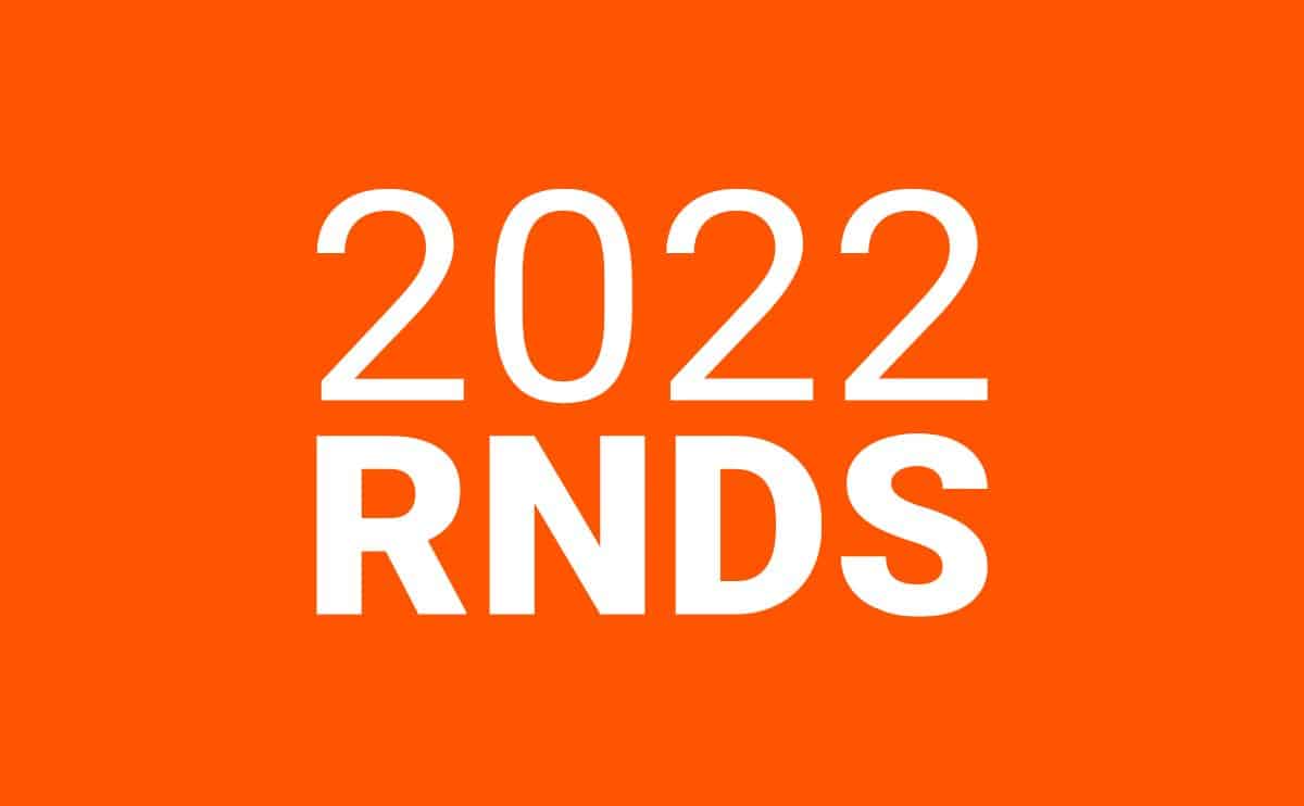 2022 RNDS Logo over orange background