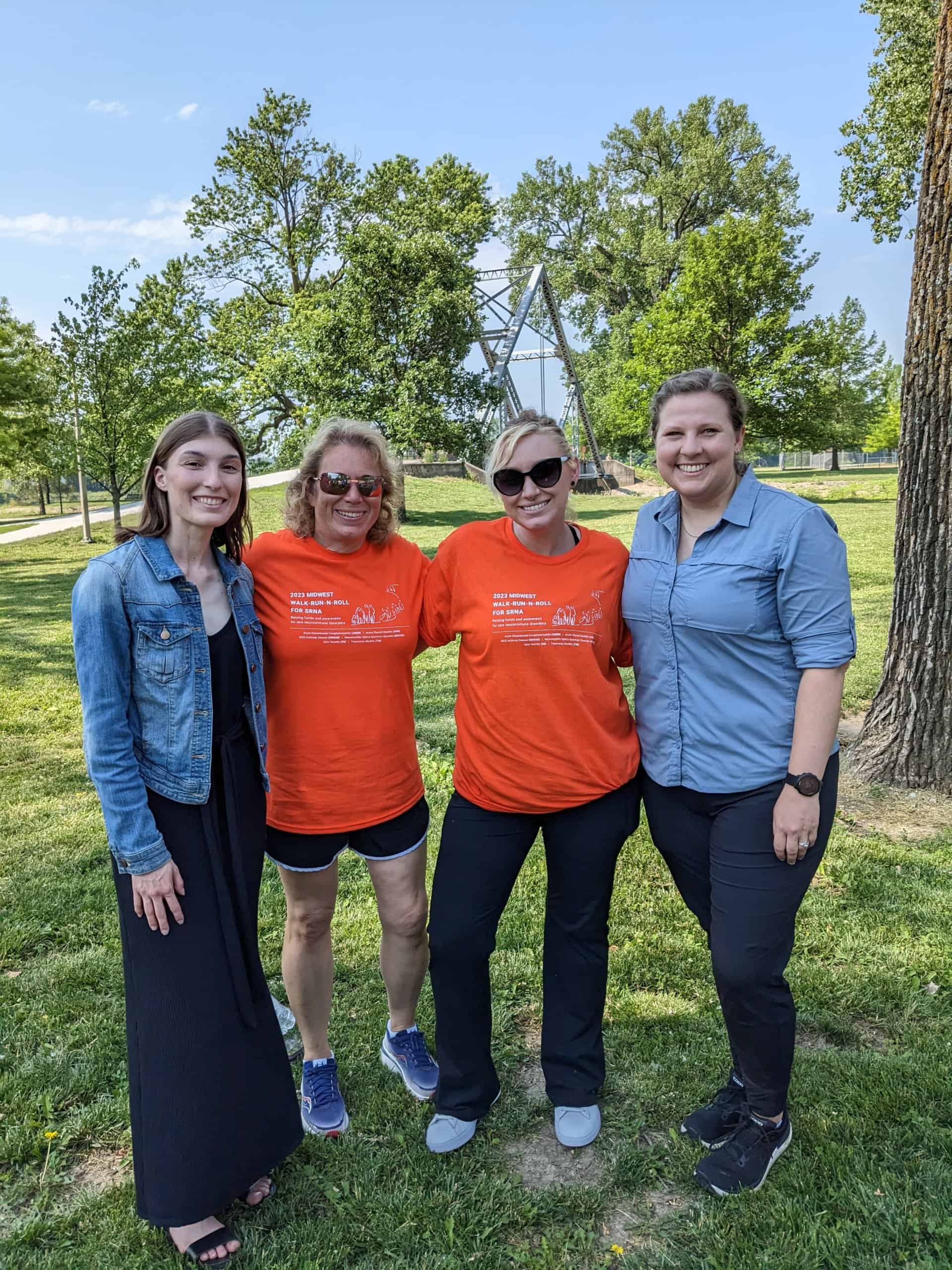 Skye, Angie, Megan, and Lydia at the Walk-Run-N-Roll